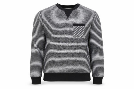 Cedarwood State Mens Grey Striped Pullover Jumper Size XL