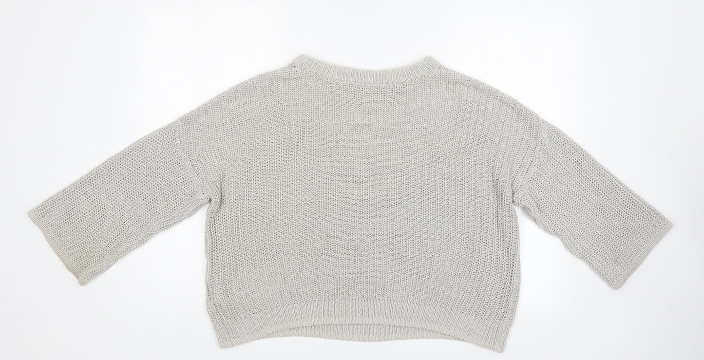 H&M Womens Grey   Pullover Jumper Size S
