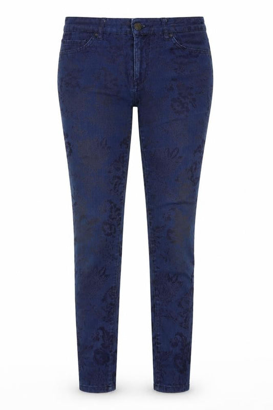 Zara Womens Blue Floral  Skinny Jeans Size 8 L28 in