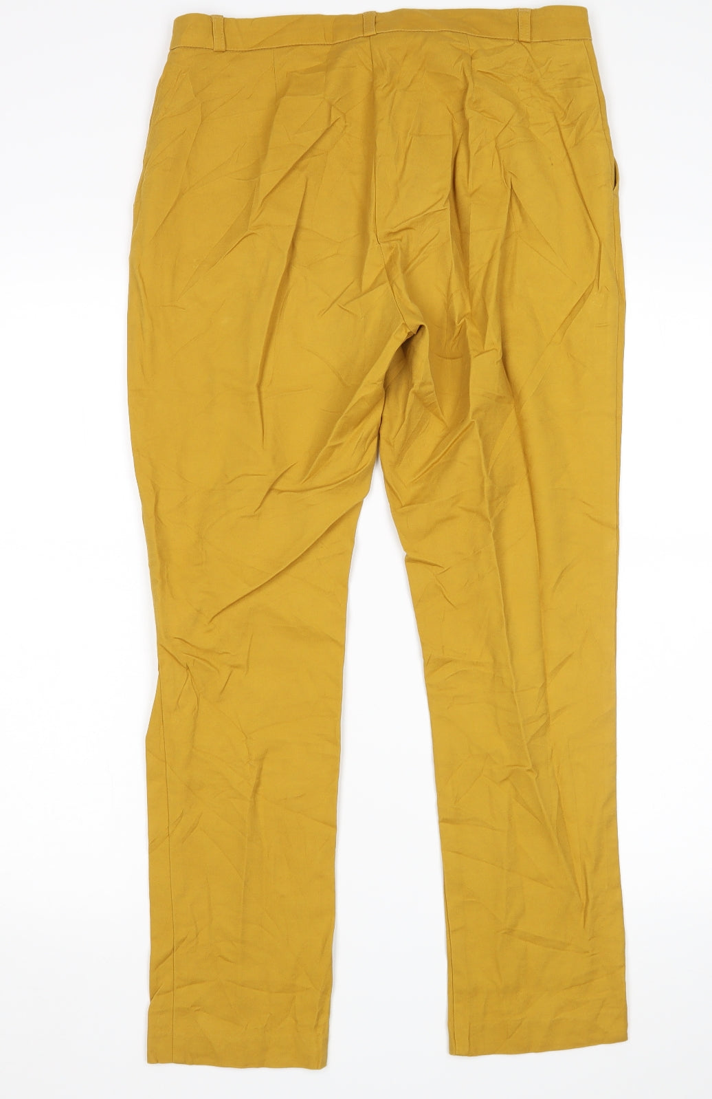 F&F Womens Yellow Floral  Trousers  Size 10 L28 in
