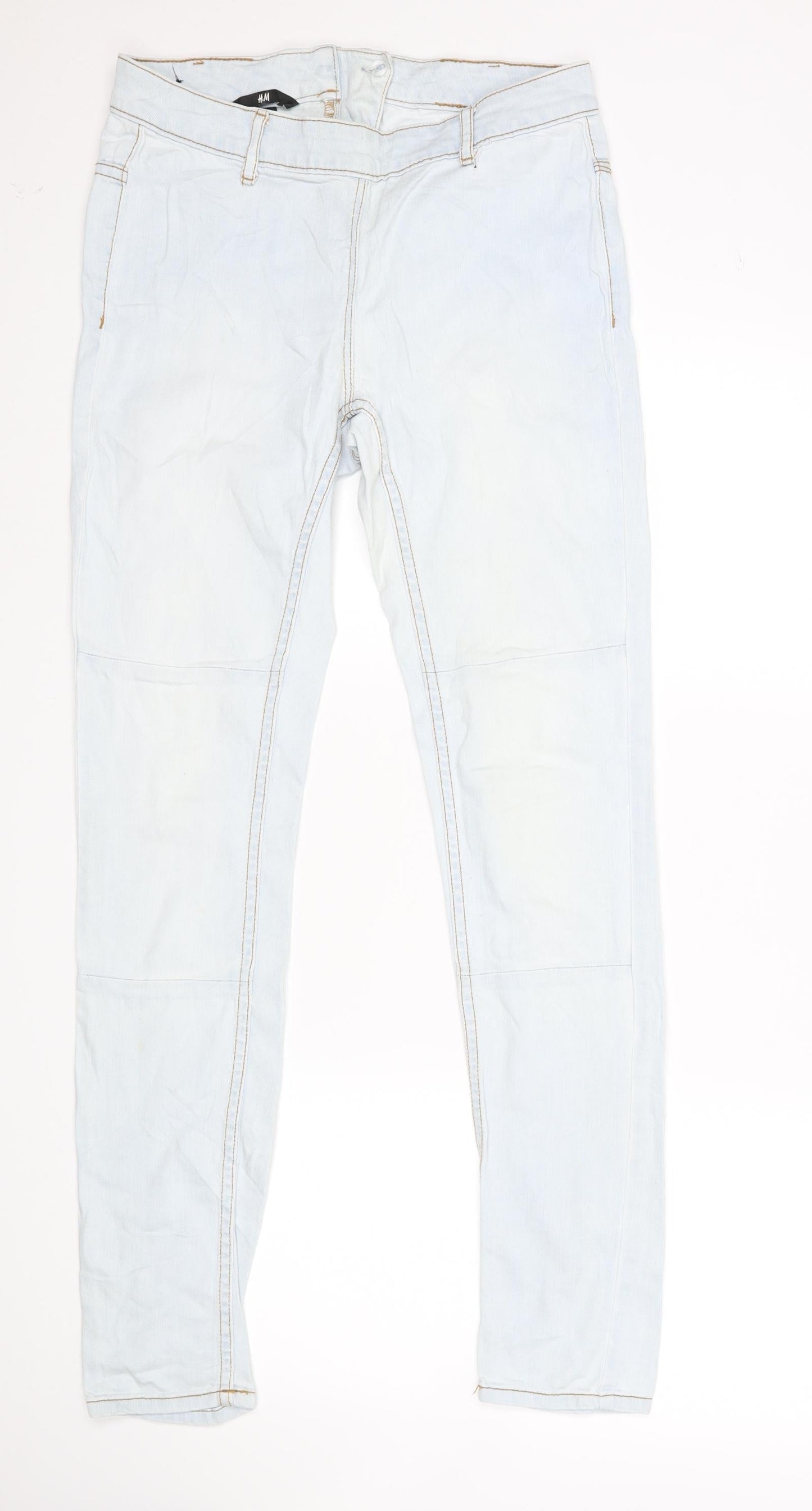 H&M Womens Blue   Skinny Jeans Size 8 L30 in