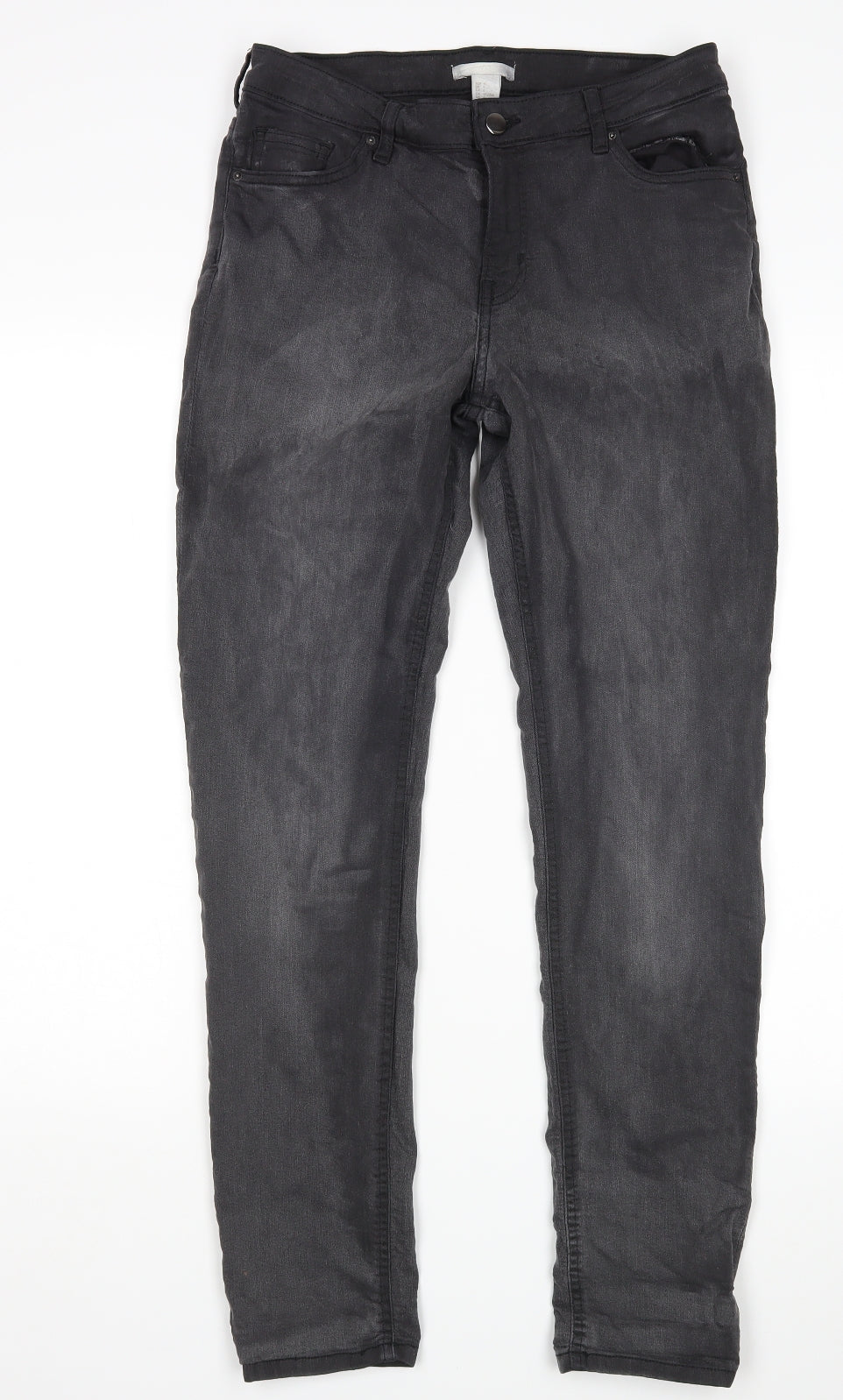 H&M Womens Grey   Skinny Jeans Size 12 L29 in