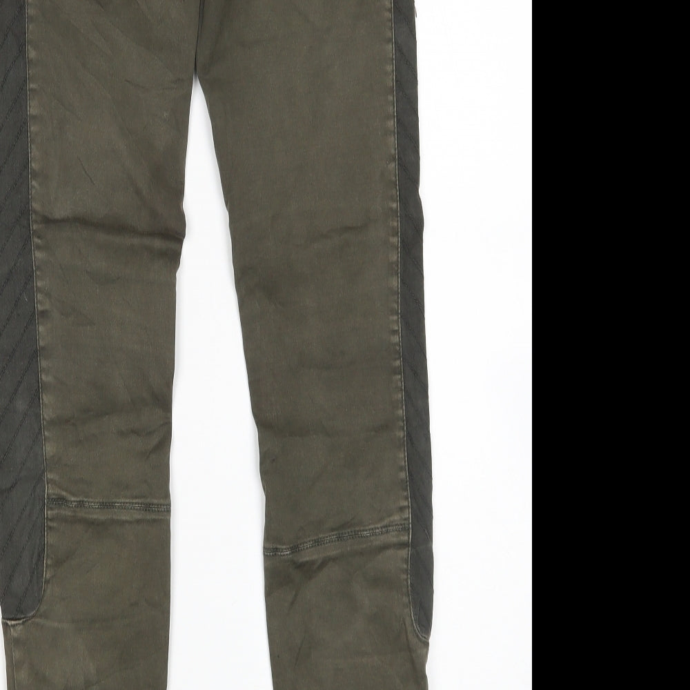 Pull&Bear Womens Green   Skinny Jeans Size 6 L28 in