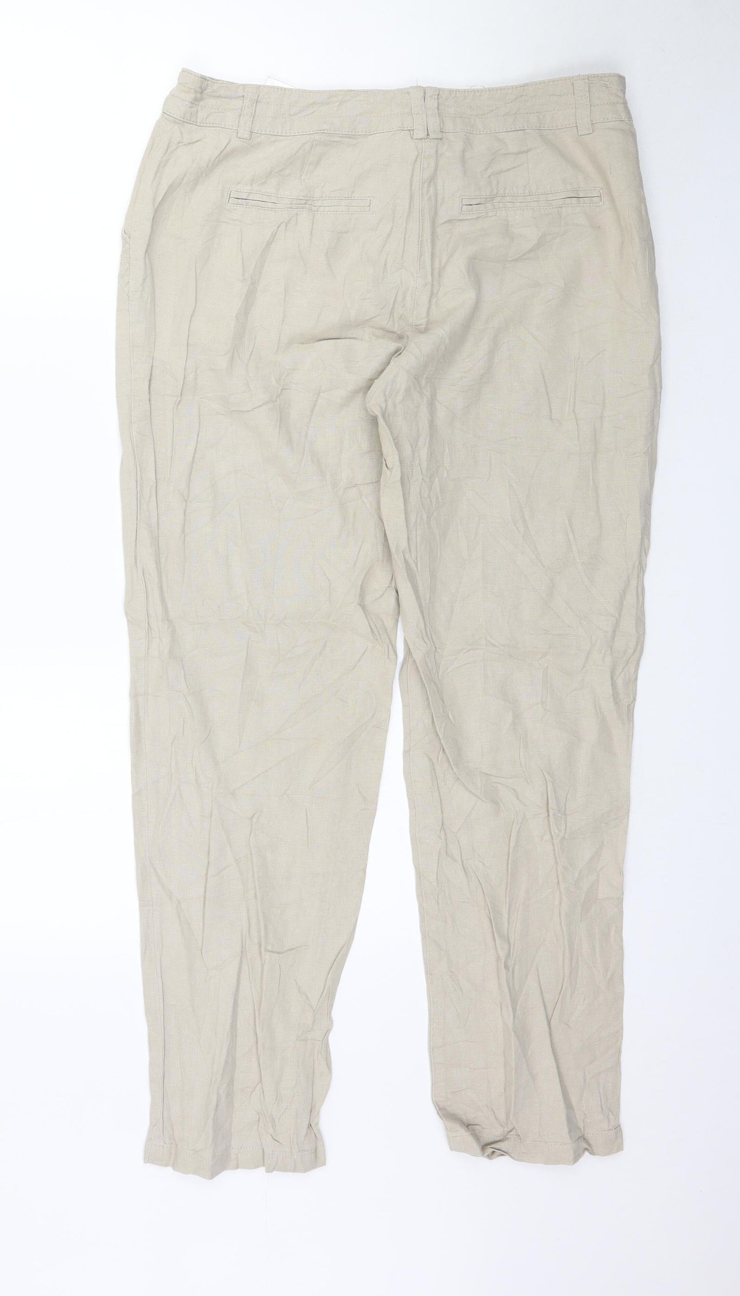 Canda Womens Beige   Trousers  Size 14 L30 in