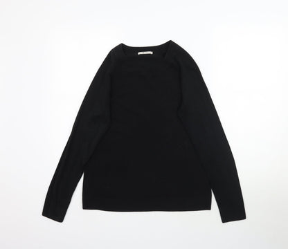 Tu Womens Black  Knit Pullover Jumper Size 10
