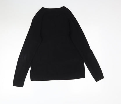 Tu Womens Black  Knit Pullover Jumper Size 10