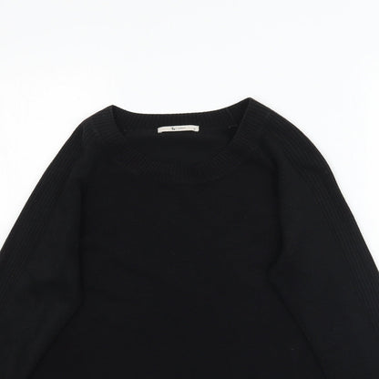 Tu Womens Black  Knit Pullover Jumper Size 10