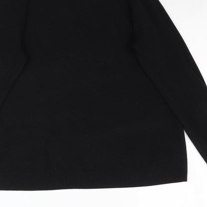 Tu Womens Black  Knit Pullover Jumper Size 10