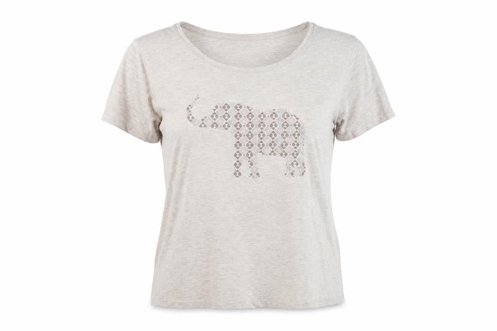 Bonmarché Womens Grey Basic T-Shirt Size 2 - Elephant