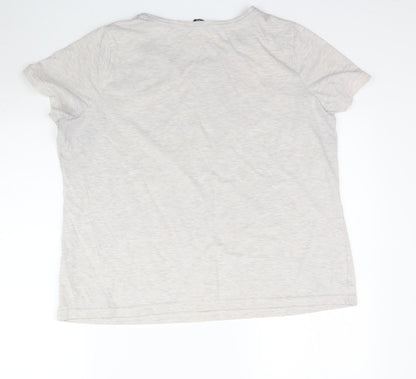 Bonmarché Womens Grey Basic T-Shirt Size 2 - Elephant