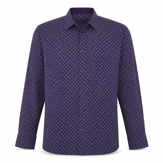 Next Mens Purple Floral   Button-Up Size 16