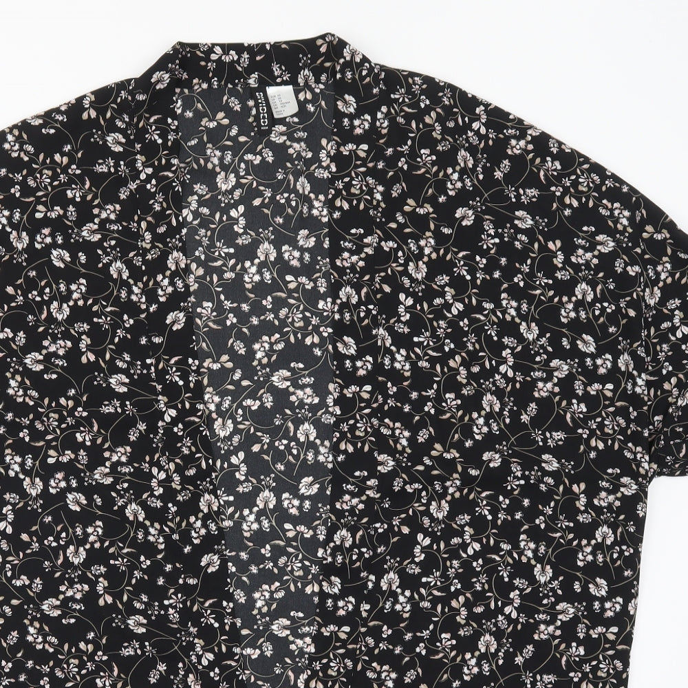 H&M Womens Black Floral  Jacket  Size XS