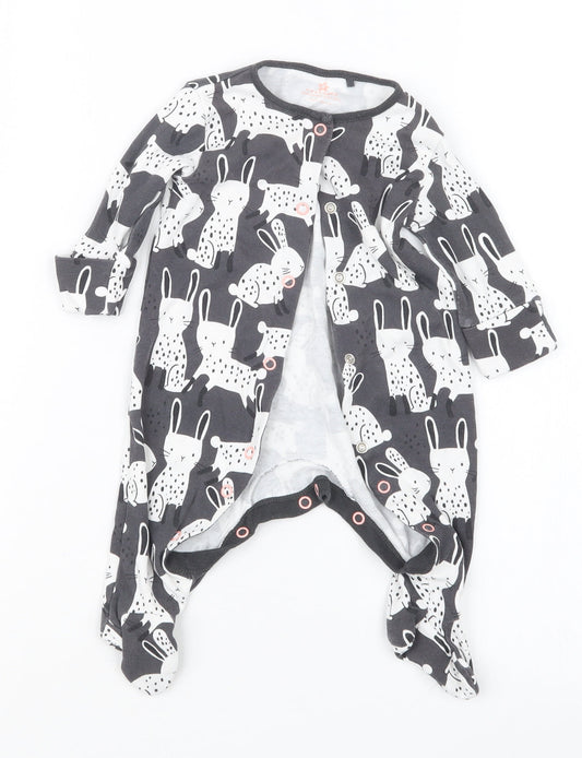 NEXT Girls Black Geometric  Babydoll One Piece Size 0-3 Months