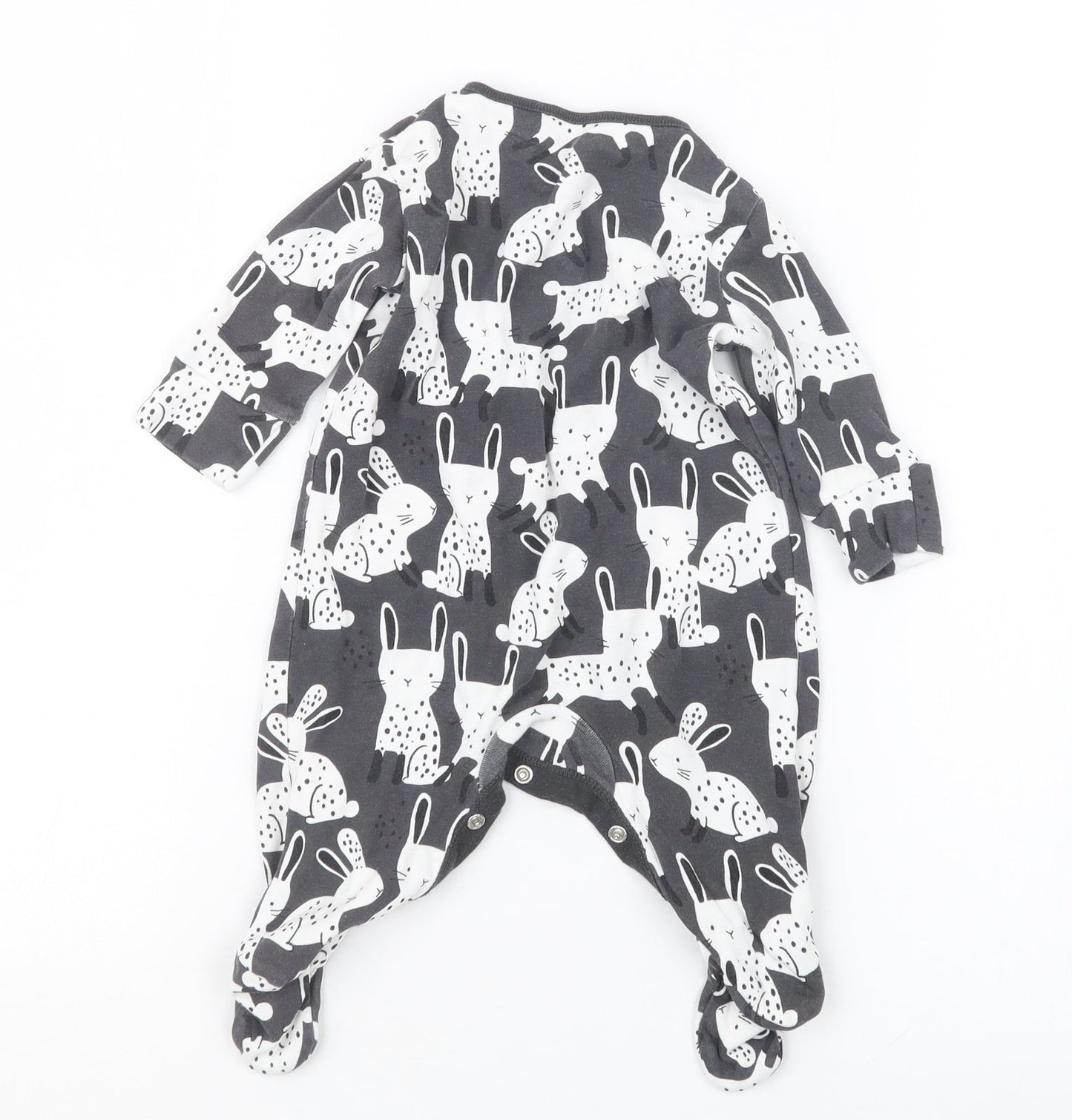 NEXT Girls Black Geometric  Babydoll One Piece Size 0-3 Months