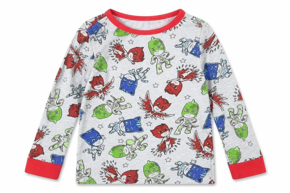 Preworn Boys Grey Geometric   Pyjama Top Size 2-3 Years