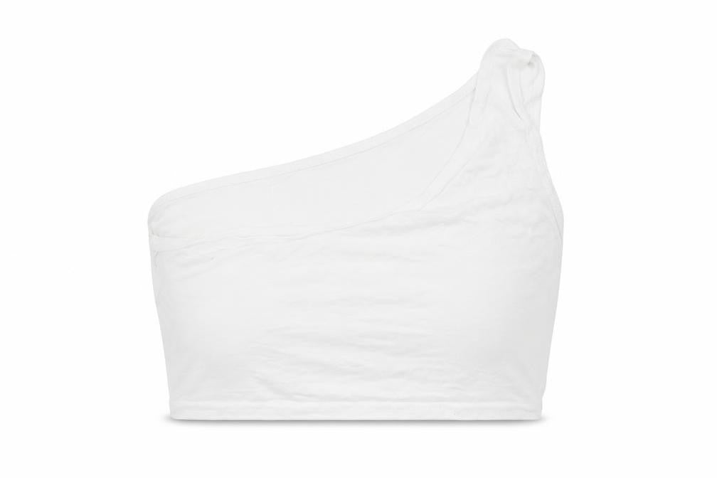 PRETTYLITTLETHING Womens White   Cropped T-Shirt Size 10