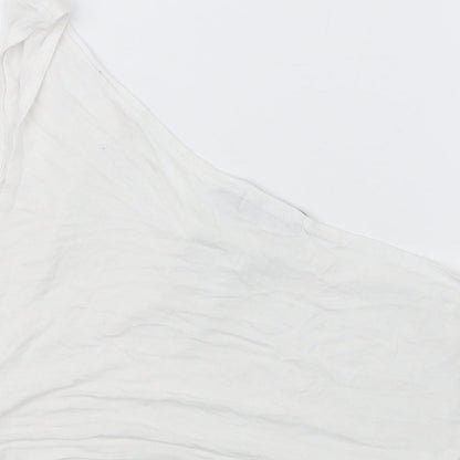 PRETTYLITTLETHING Womens White   Cropped T-Shirt Size 10
