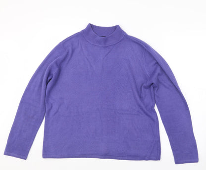 Bonmarché Womens Purple Knit Pullover Jumper Size L