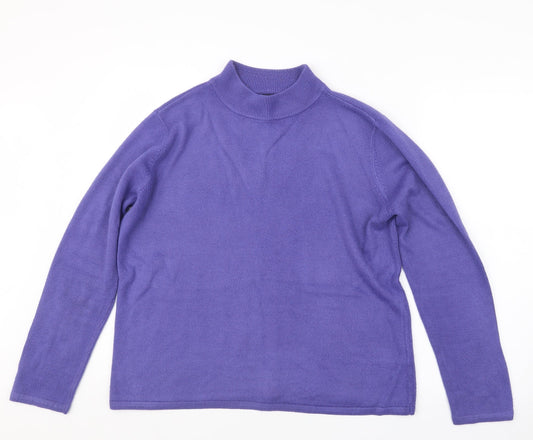 BM Womens Purple  Knit Pullover Jumper Size L
