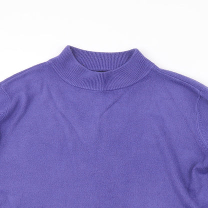 Bonmarché Womens Purple Knit Pullover Jumper Size L