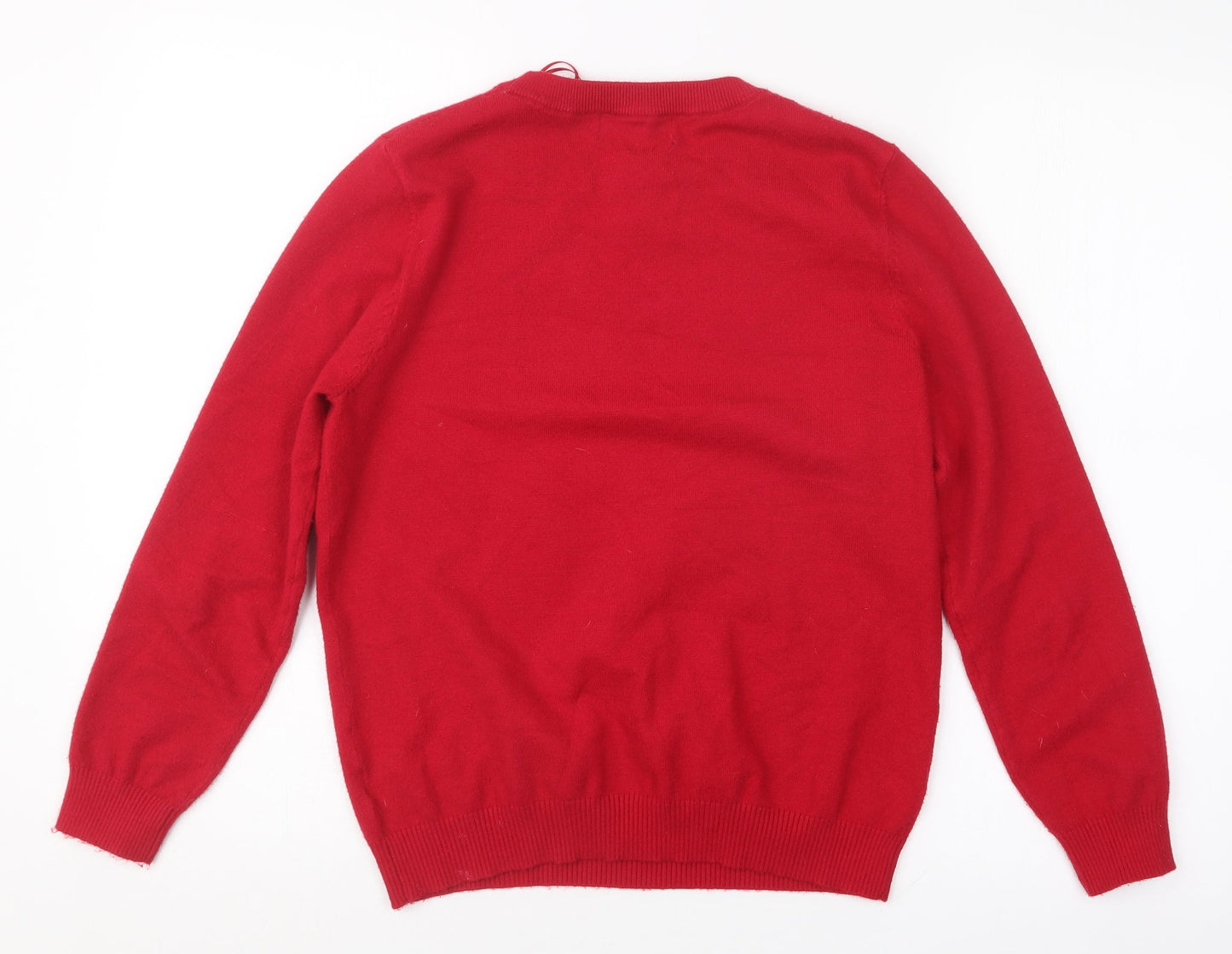 Paramour Womens Red  Knit Pullover Jumper Size M