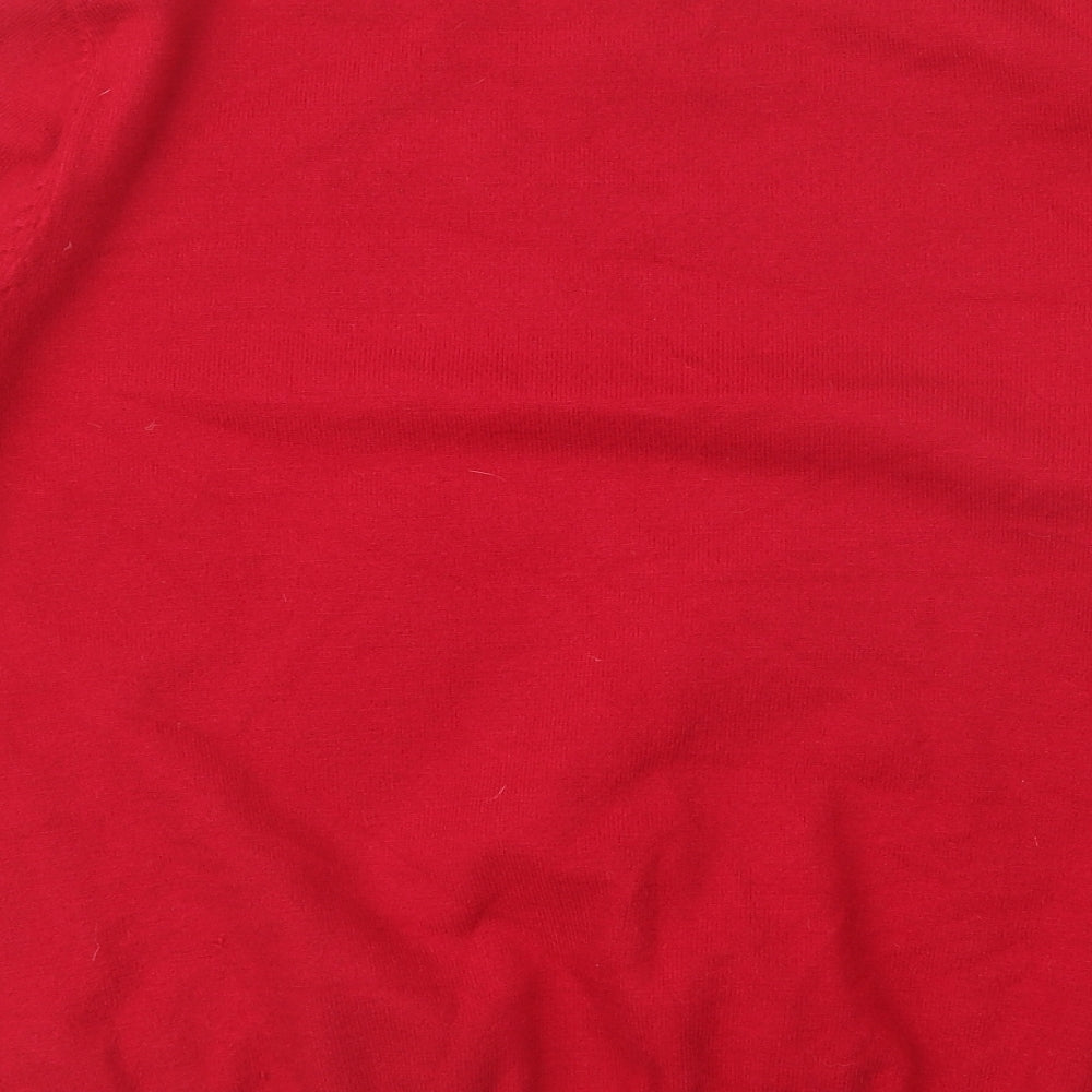 Paramour Womens Red  Knit Pullover Jumper Size M
