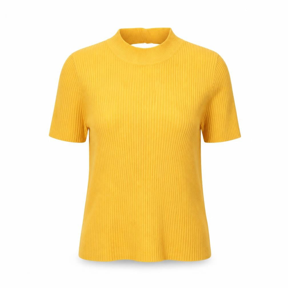 Bershka Womens Yellow   Basic T-Shirt Size S