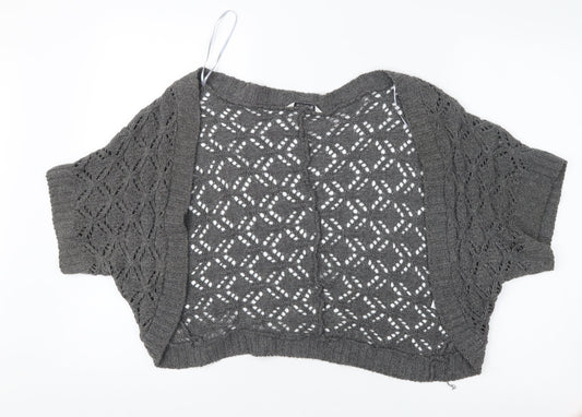 Editions Womens Grey  Knit Cardigan Jumper Size L