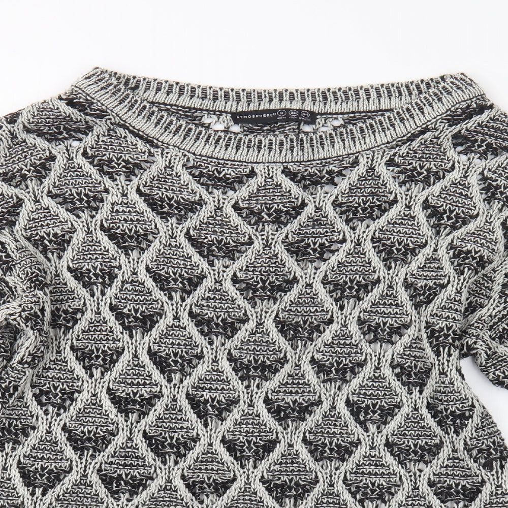 Atmosphere Womens Black  Knit Pullover Jumper Size 8