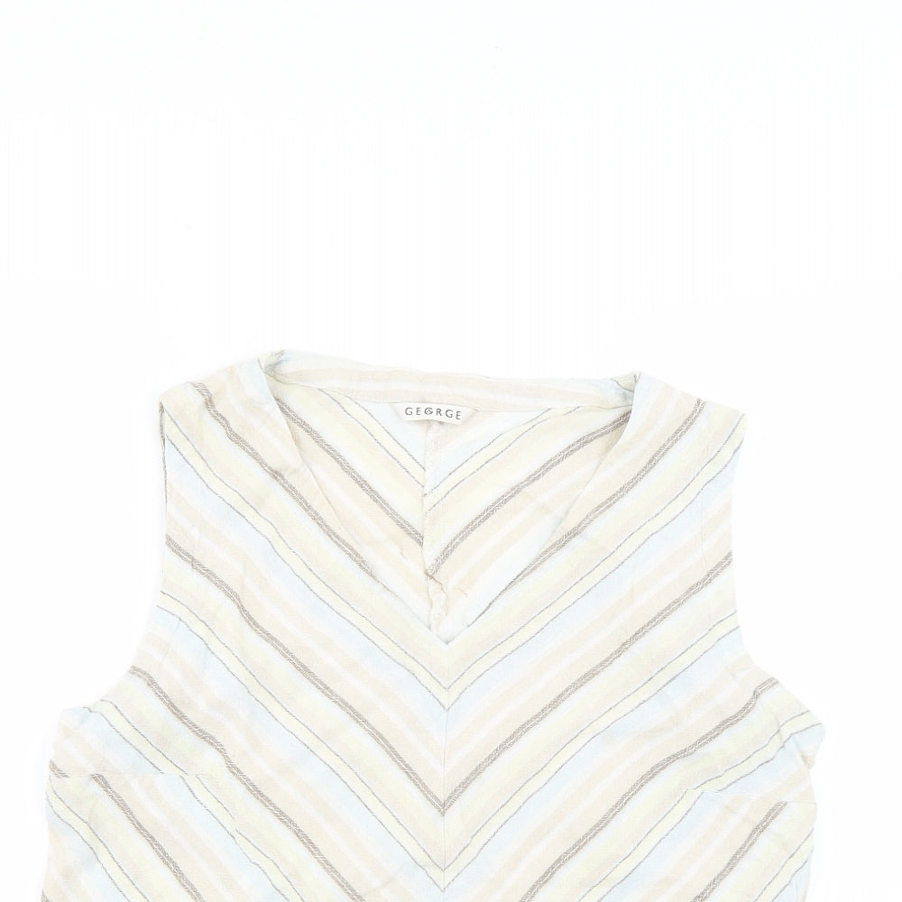 George Womens Multicoloured Striped  Basic T-Shirt Size 18