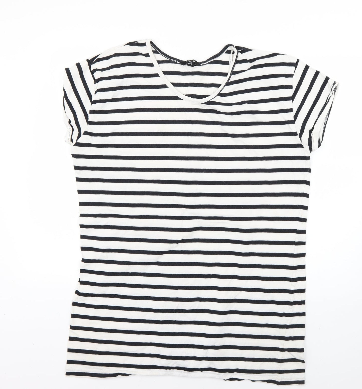 Miso Womens Multicoloured Striped  Basic T-Shirt Size 14