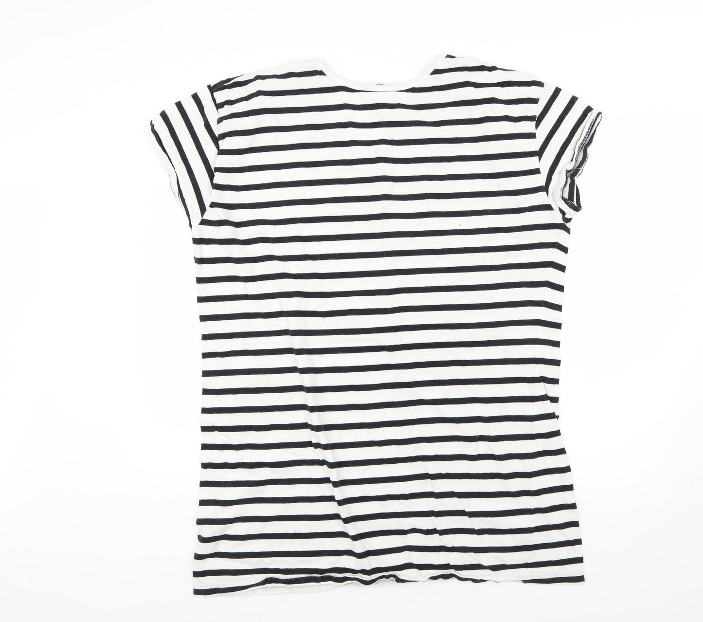 Miso Womens Multicoloured Striped  Basic T-Shirt Size 14