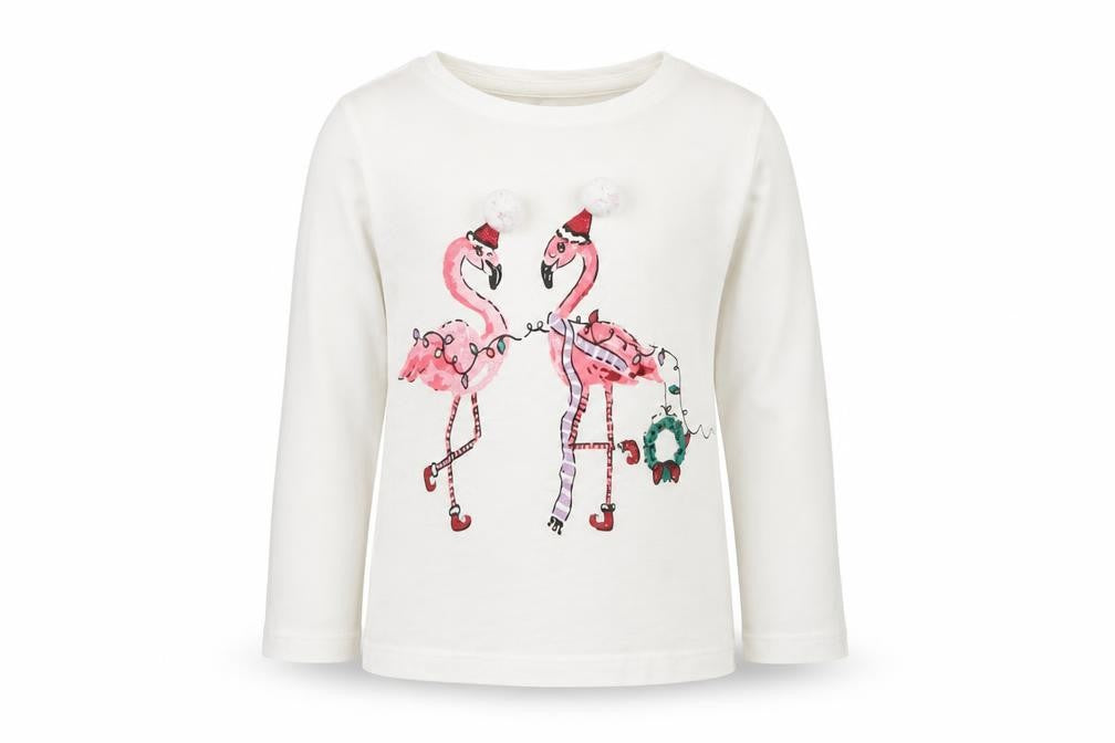 F&F Girls White Geometric  Basic T-Shirt Size 2-3 Years
