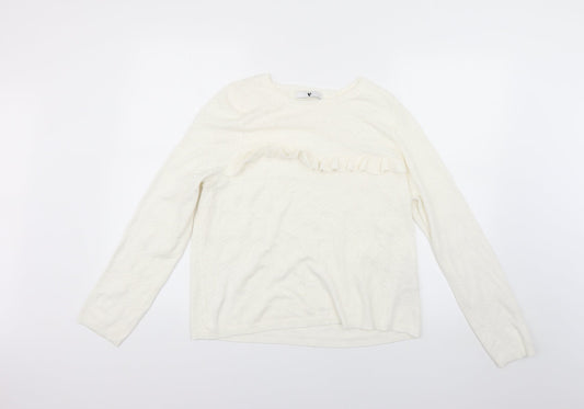 Very Womens White   Pullover Jumper Size 18