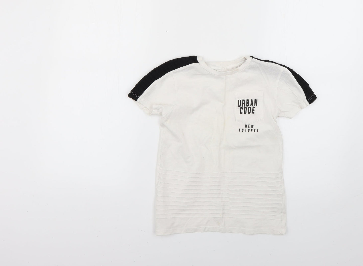 pep&co Boys White   Basic T-Shirt Size 7-8 Years
