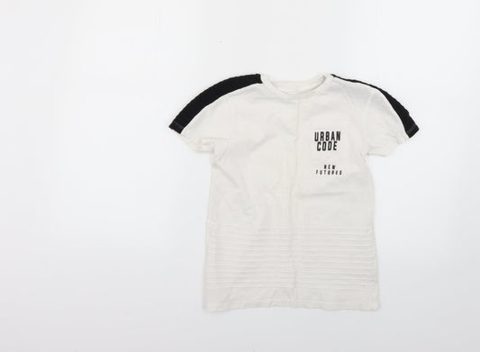 pep&co Boys White   Basic T-Shirt Size 7-8 Years