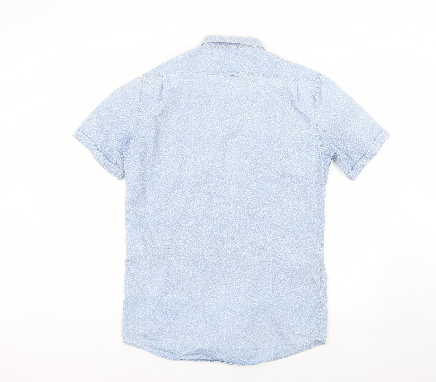 Industrie Mens Blue Floral   Button-Up Size M