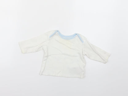 Marks & Spencer Baby White   Basic T-Shirt Size 3-6 Months