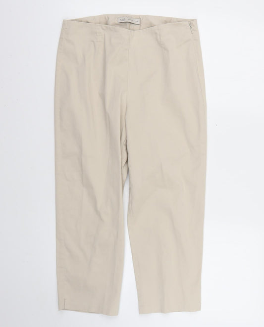 m&S Womens Beige   Trousers  Size 10 L26 in