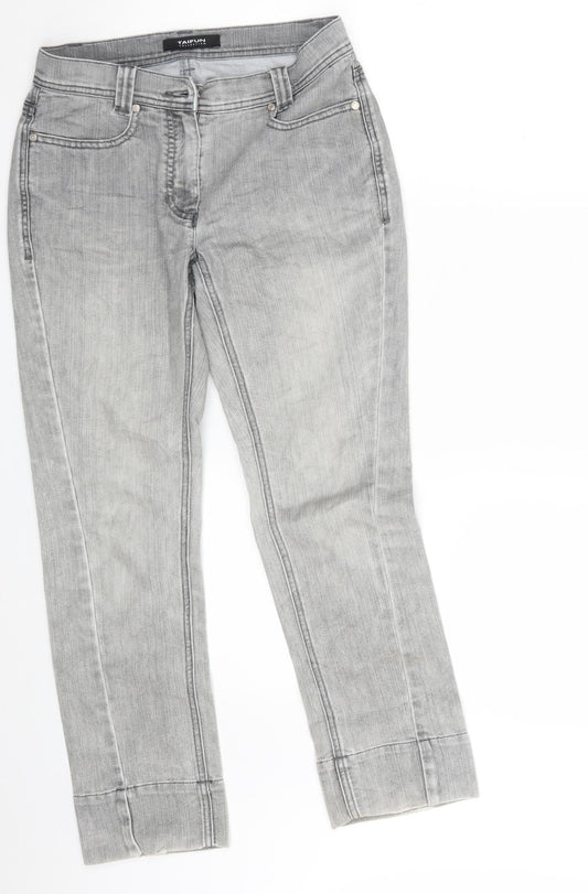 Taifun Womens Grey  Denim Cropped Jeans Size 28 in L25 in