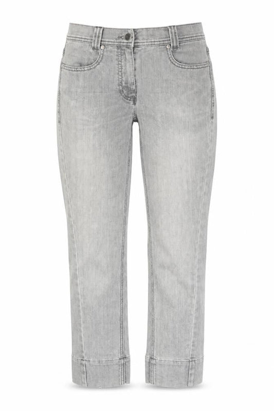 Taifun Womens Grey  Denim Cropped Jeans Size 28 in L25 in