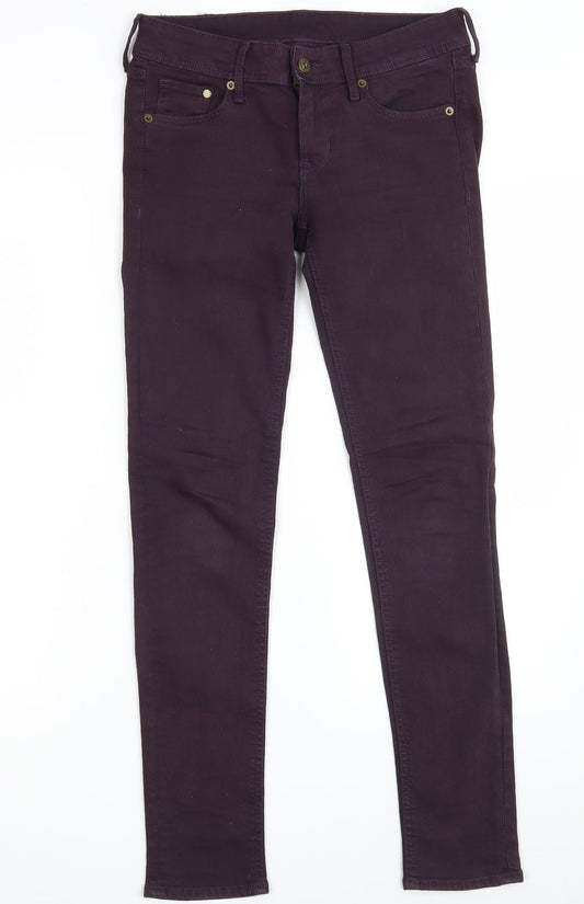 H&M Womens Purple  Denim Skinny Jeans Size 27 in L30 in