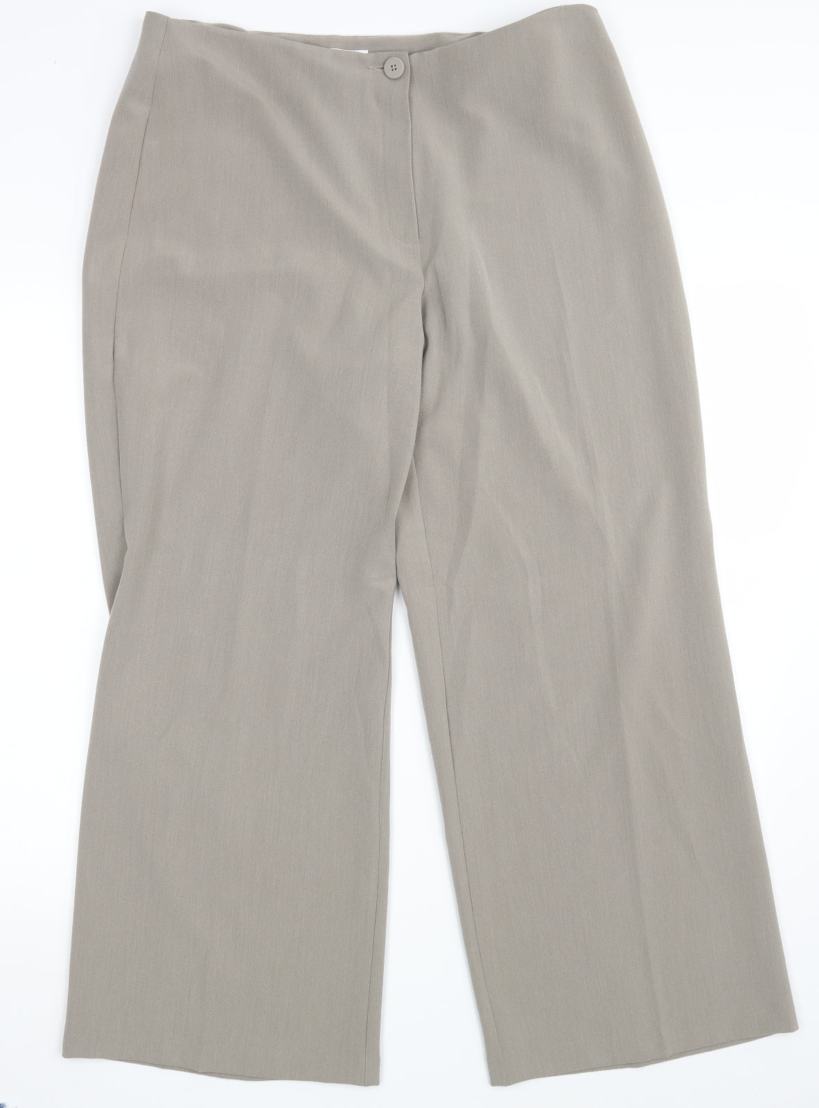 M&S Womens Beige   Dress Pants Trousers Size 16 L28 in