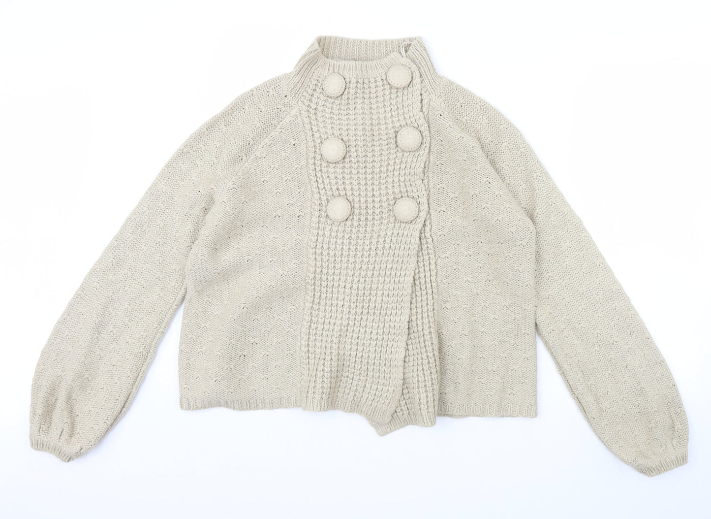 South Womens Beige   Cardigan Jumper Size 14