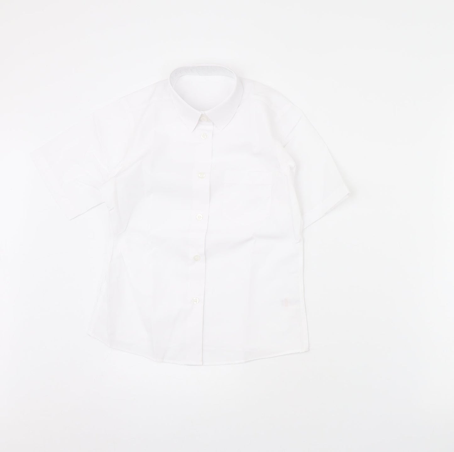 TU Girls White   Basic Button-Up Size 9 Years  - school