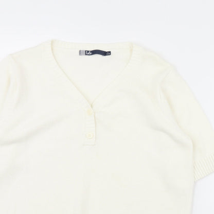 isle Womens Ivory   Pullover Jumper Size L