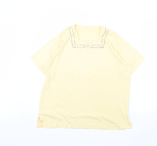 Preworn Womens Yellow   Basic Blouse Size M
