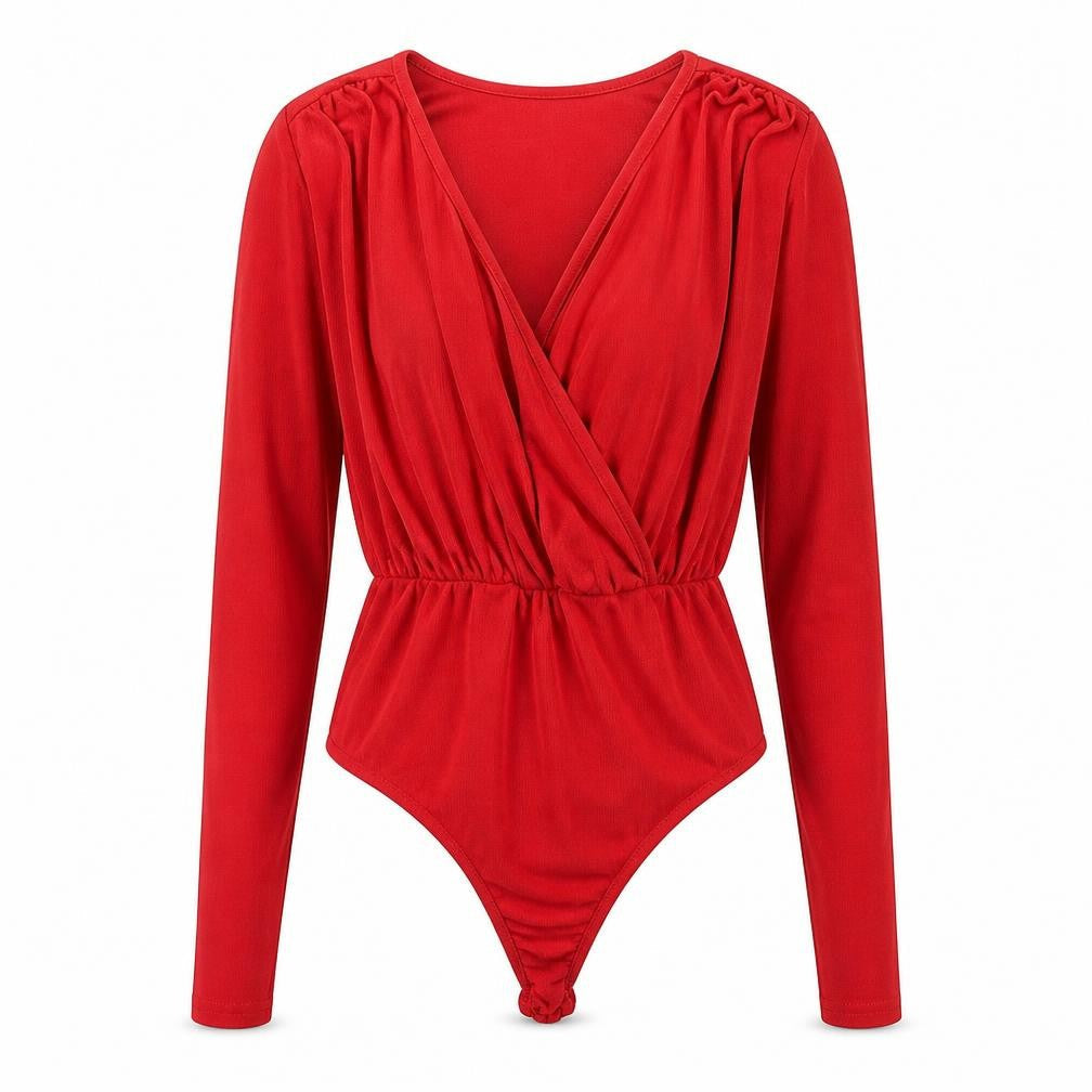 Misspap Womens Red   Bodysuit One-Piece Size 10