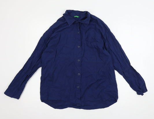 Made in Italy Mens Blue    Button-Up Size XS
