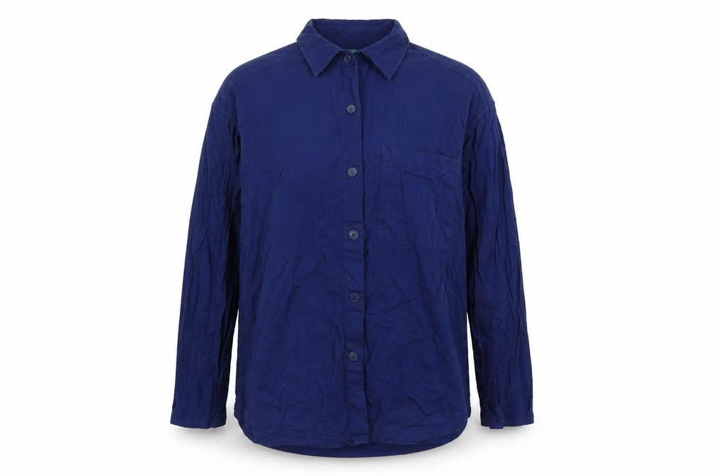 Made in Italy Mens Blue    Button-Up Size XS